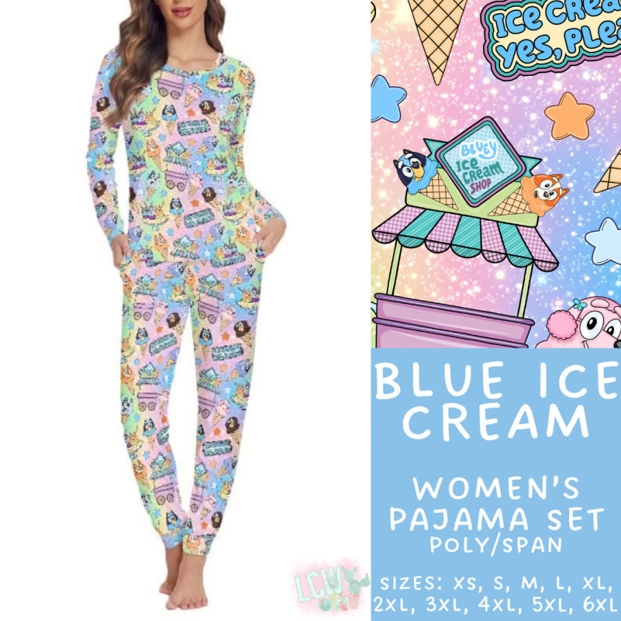 Preorder Custom Family Pyjama Sets - Blue Ice Cream - Closes 30 May - ETA late Aug 2025 Pyjamas