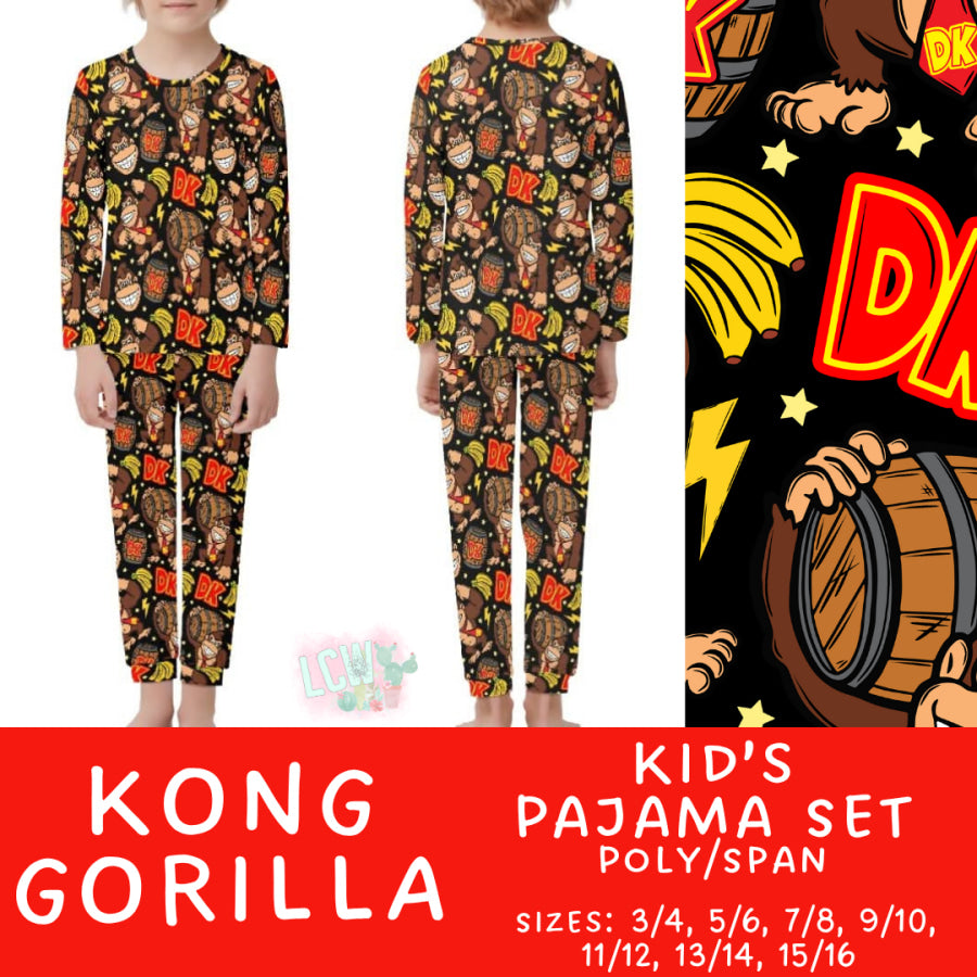 Preorder Custom Family Pyjama Sets - Kong Gorilla - Closes 30 May - ETA late Aug 2025 Pyjamas