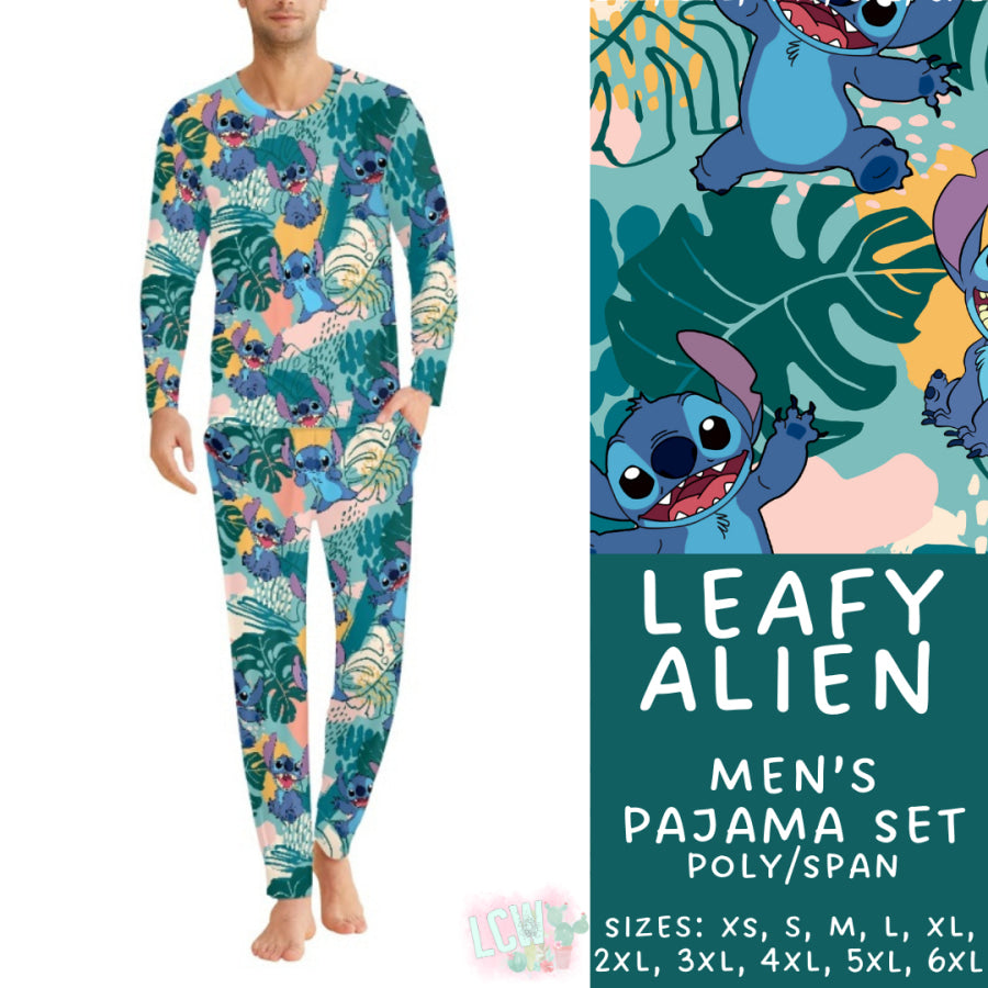 Preorder Custom Family Pyjama Sets - Leafy Alien - Closes 21 Feb - ETA mid May 2025 Pyjamas