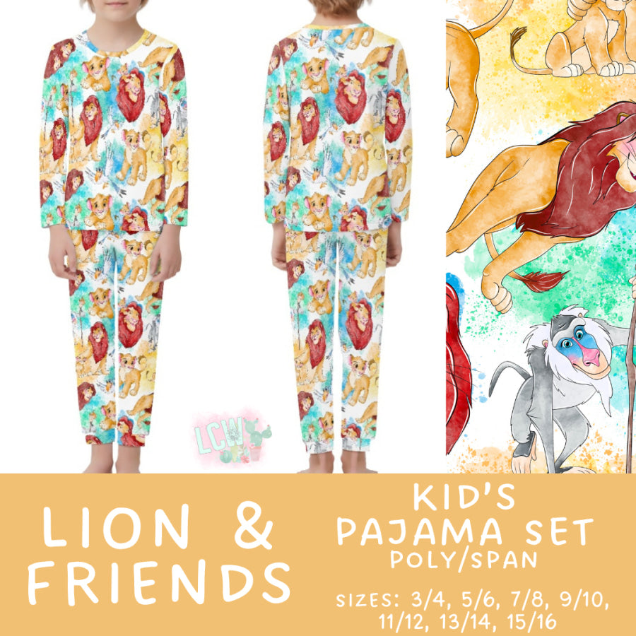 Preorder Custom Family Pyjama Sets - Lion and Friends - Closes 21 Feb - ETA mid May 2025 Pyjamas