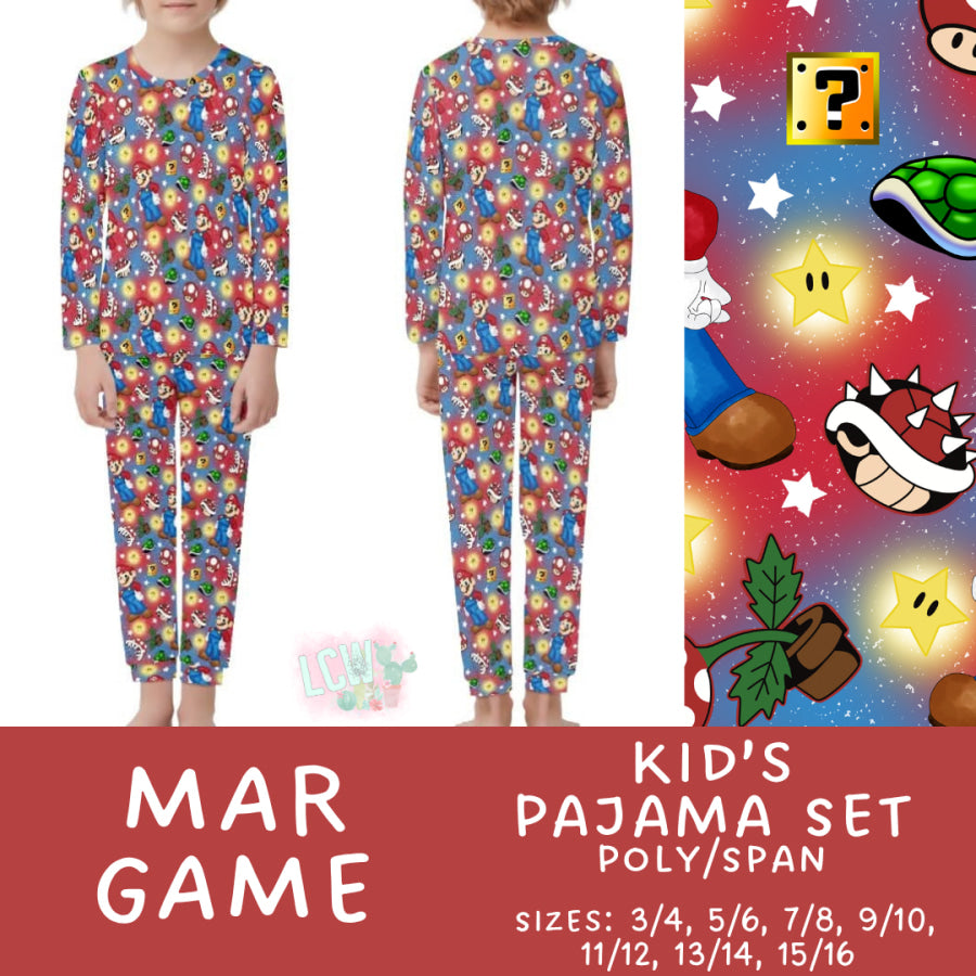 Preorder Custom Family Pyjama Sets - Mar Game - Closes 30 May - ETA late Aug 2025 Pyjamas