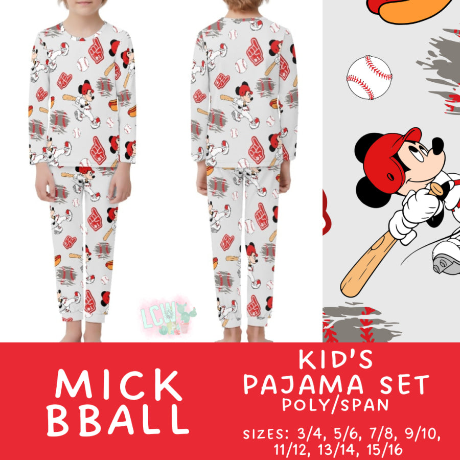 Preorder Custom Family Pyjama Sets - Mick BBall - Closes 21 Feb - ETA mid May 2025 Pyjamas