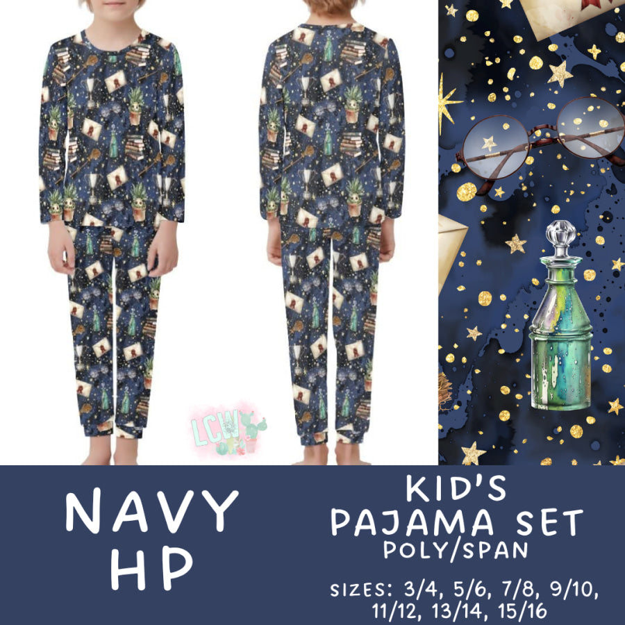 Preorder Custom Family Pyjama Sets - Navy HP - Closes 30 May - ETA late Aug 2025 Pyjamas