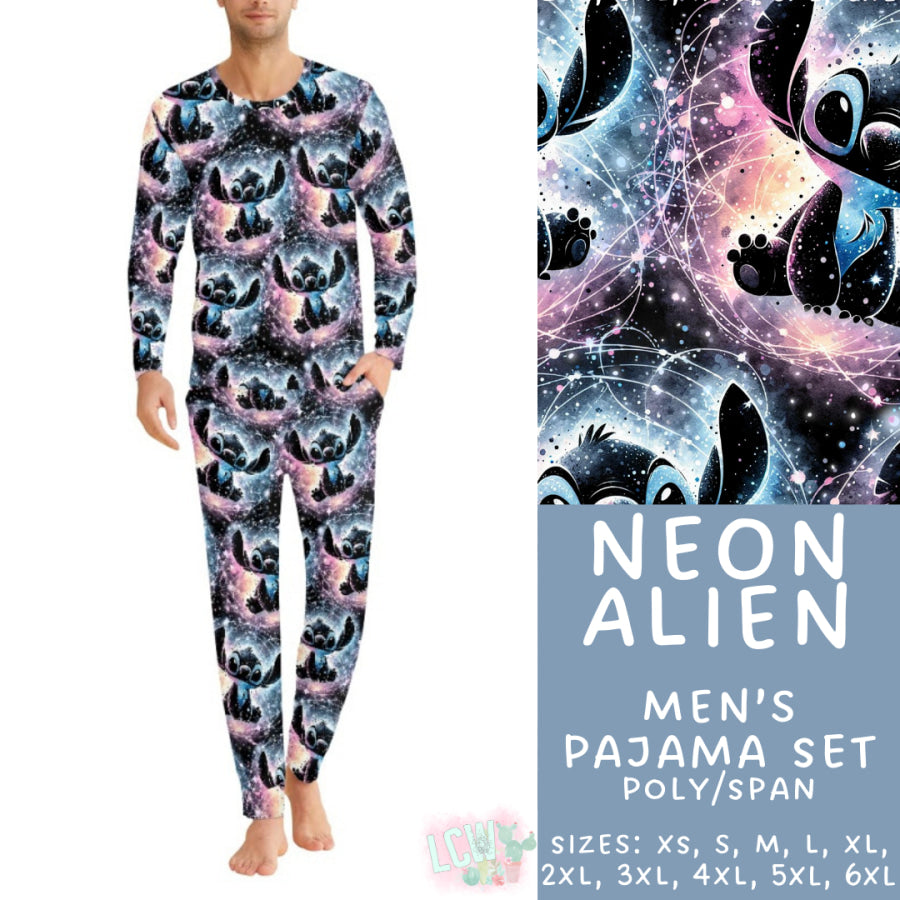 Preorder Custom Family Pyjama Sets - Neon Alien - Closes 21 Feb - ETA mid May 2025 Pyjamas