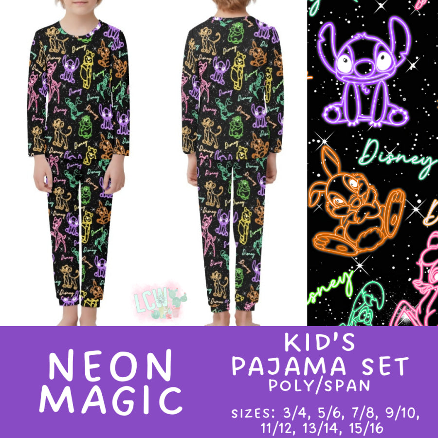 Preorder Custom Family Pyjama Sets - Neon Magic - Closes 21 Feb - ETA mid May 2025 Pyjamas