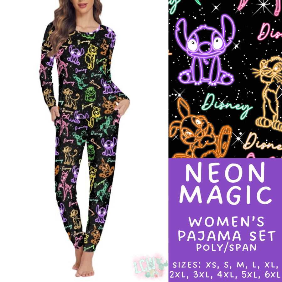 Preorder Custom Family Pyjama Sets - Neon Magic - Closes 21 Feb - ETA mid May 2025 Pyjamas