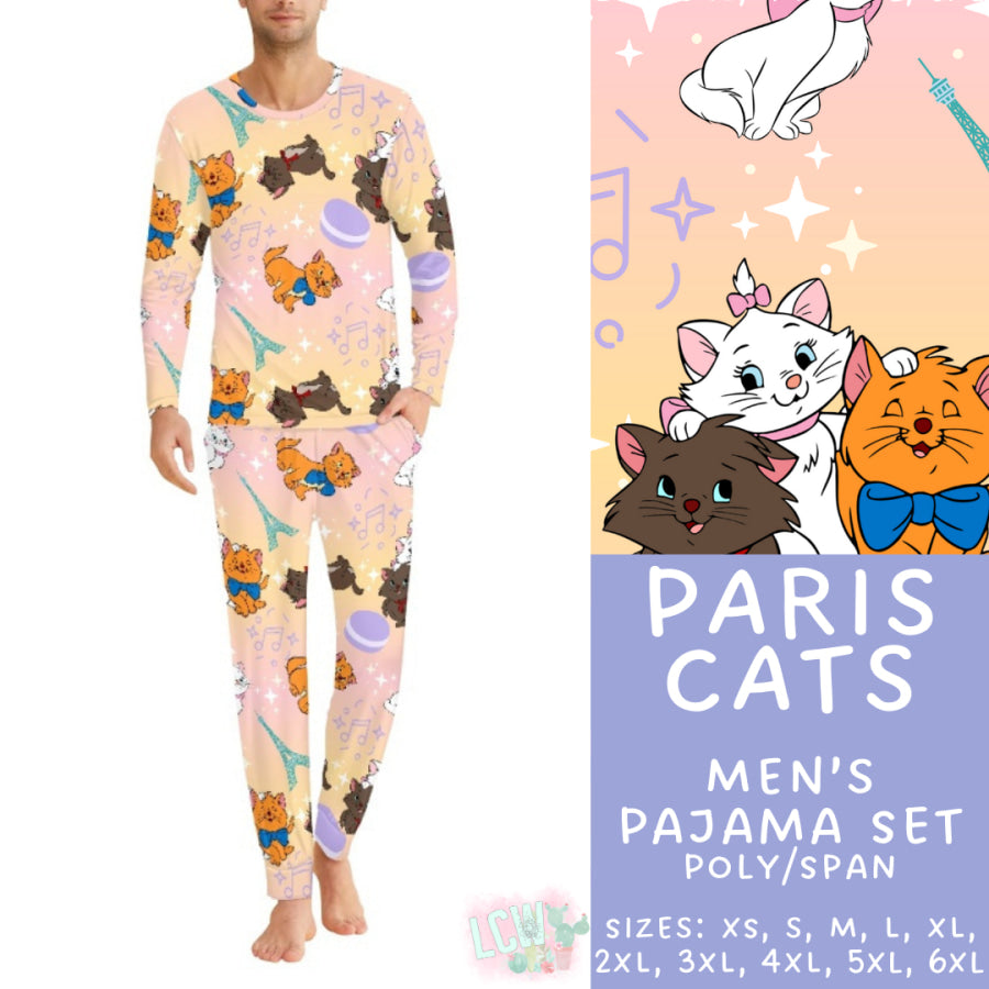 Preorder Custom Family Pyjama Sets - Paris Cats - Closes 21 Feb - ETA mid May 2025 Pyjamas