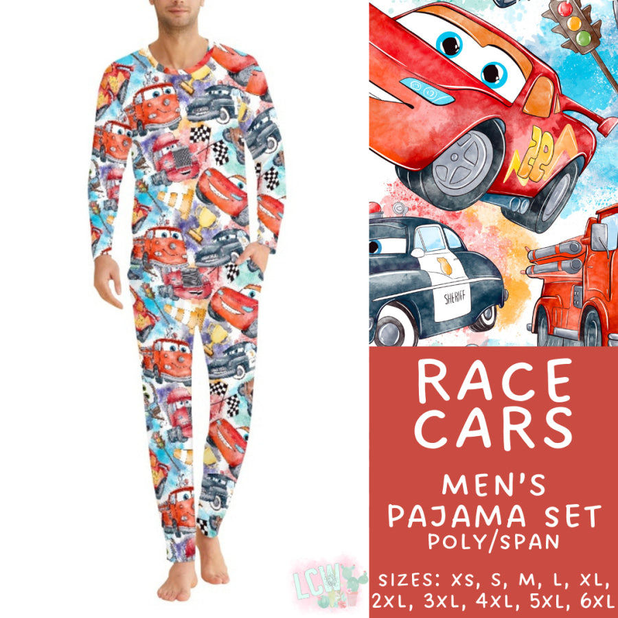 Preorder Custom Family Pyjama Sets - Race Cars - Closes 21 Feb - ETA mid May 2025 Pyjamas