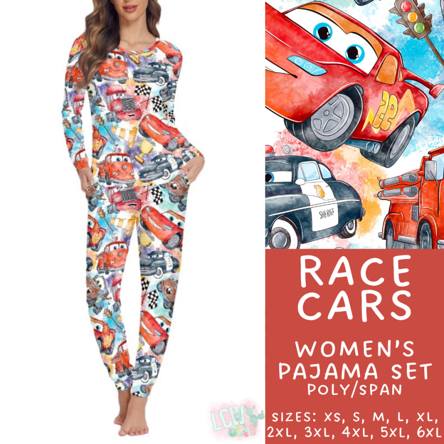 Preorder Custom Family Pyjama Sets - Race Cars - Closes 21 Feb - ETA mid May 2025 Pyjamas