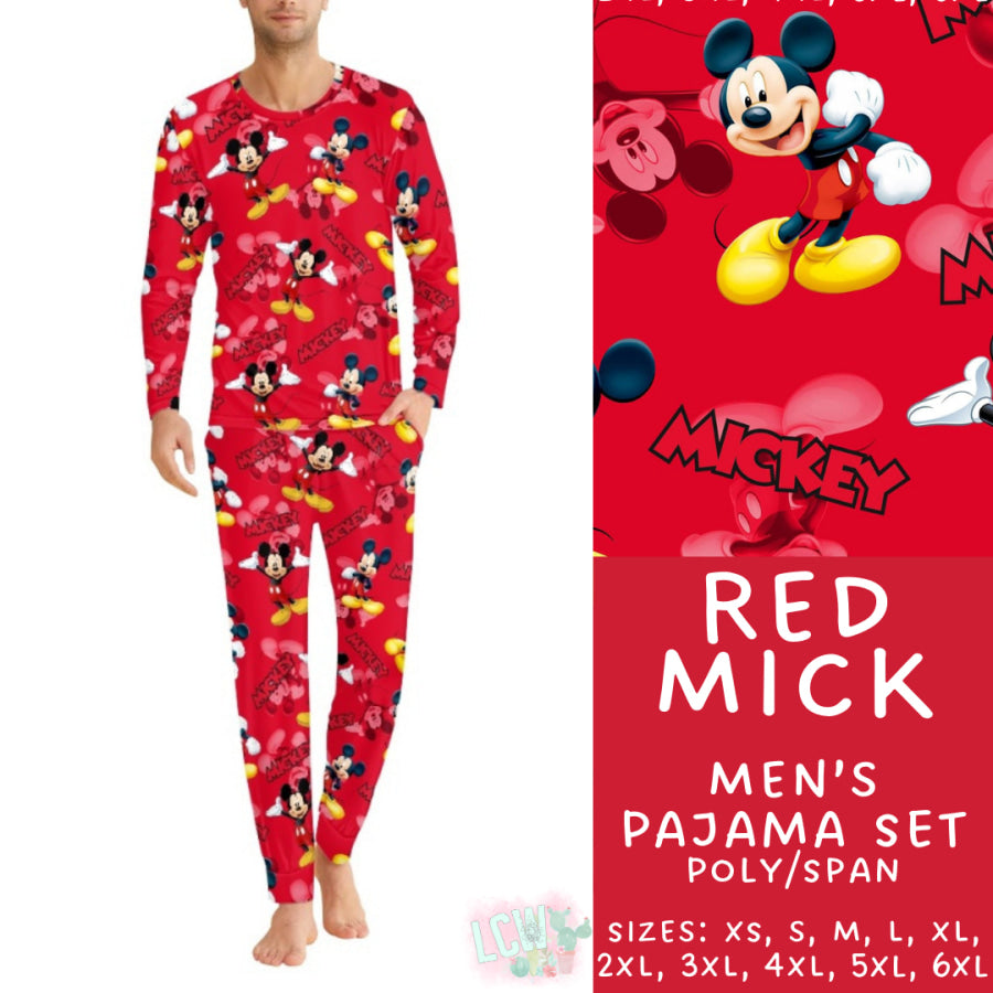 Preorder Custom Family Pyjama Sets - Red Mick - Closes 21 Feb - ETA mid May 2025 Pyjamas