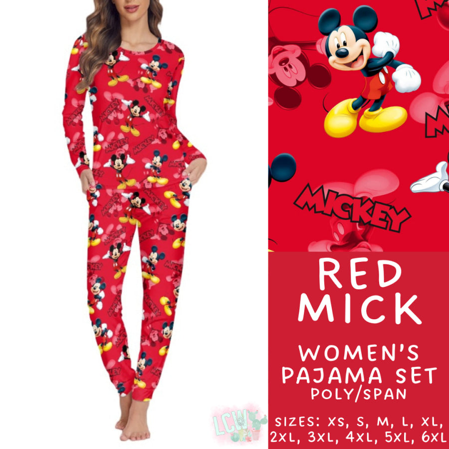 Preorder Custom Family Pyjama Sets - Red Mick - Closes 21 Feb - ETA mid May 2025 Pyjamas