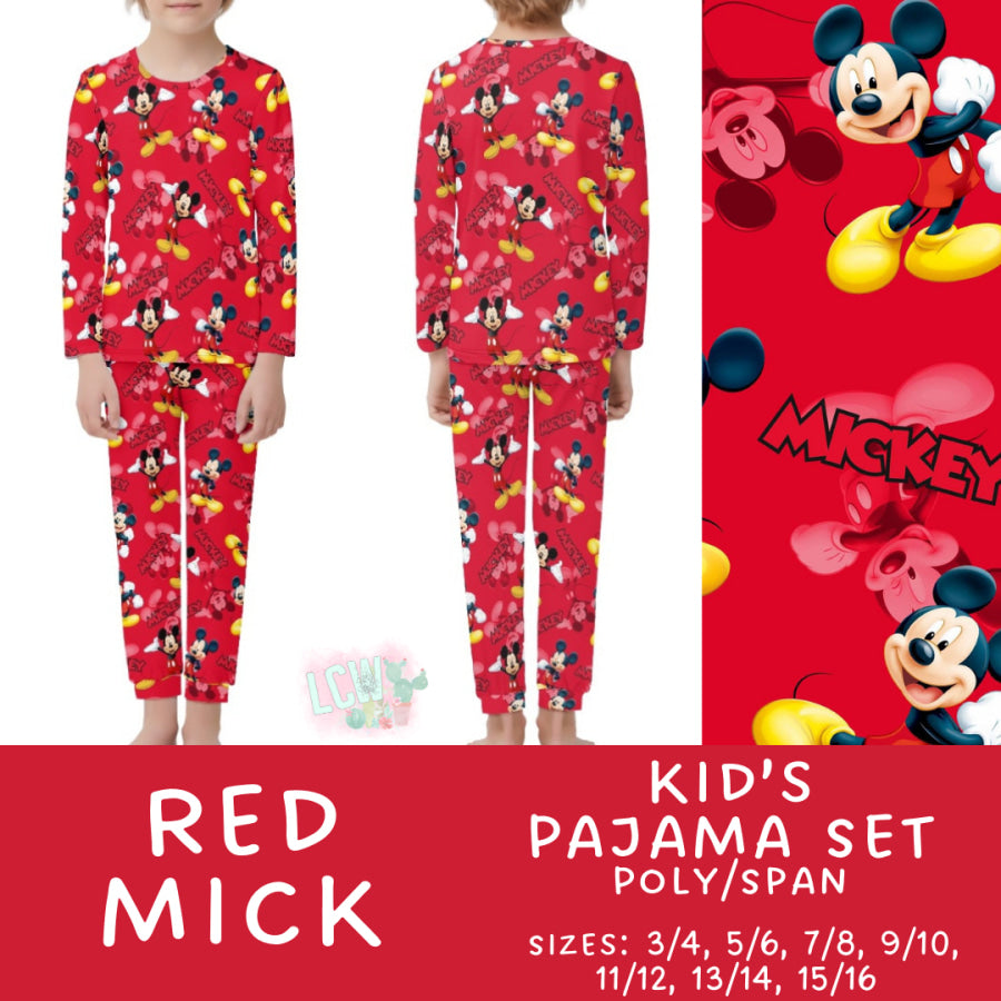 Preorder Custom Family Pyjama Sets - Red Mick - Closes 21 Feb - ETA mid May 2025 Pyjamas