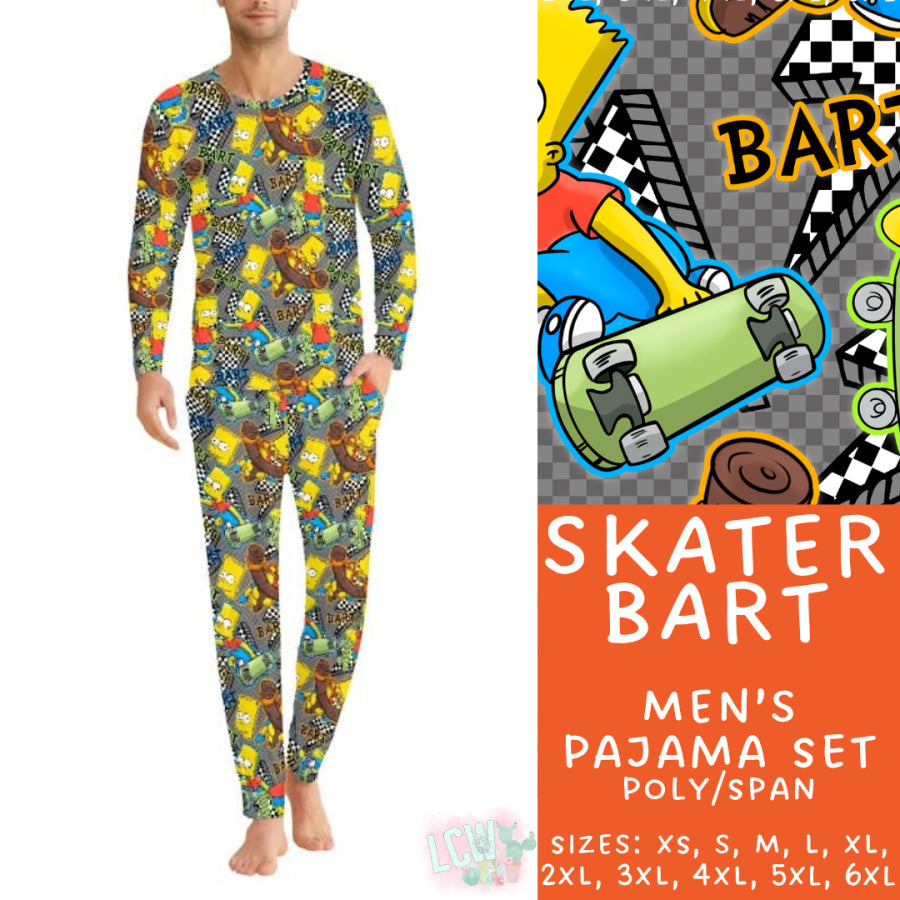 Preorder Custom Family Pyjama Sets - Skater Bart - Closes 30 May - ETA late Aug 2025 Pyjamas