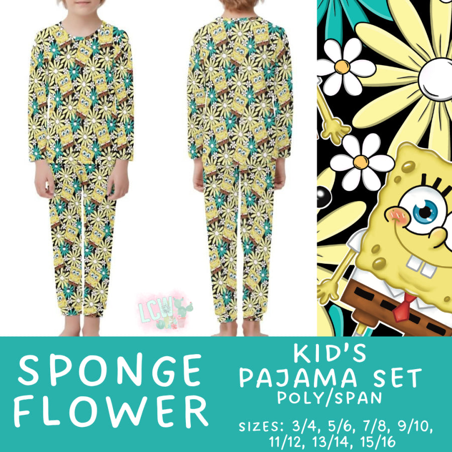 Preorder Custom Family Pyjama Sets - Sponge Flower - Closes 30 May - ETA late Aug 2025 Pyjamas