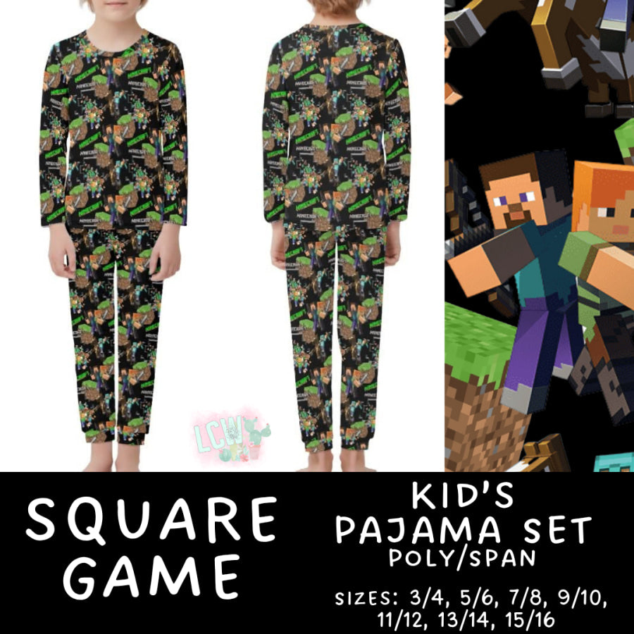 Preorder Custom Family Pyjama Sets - Square Game - Closes 30 May - ETA late Aug 2025 Pyjamas