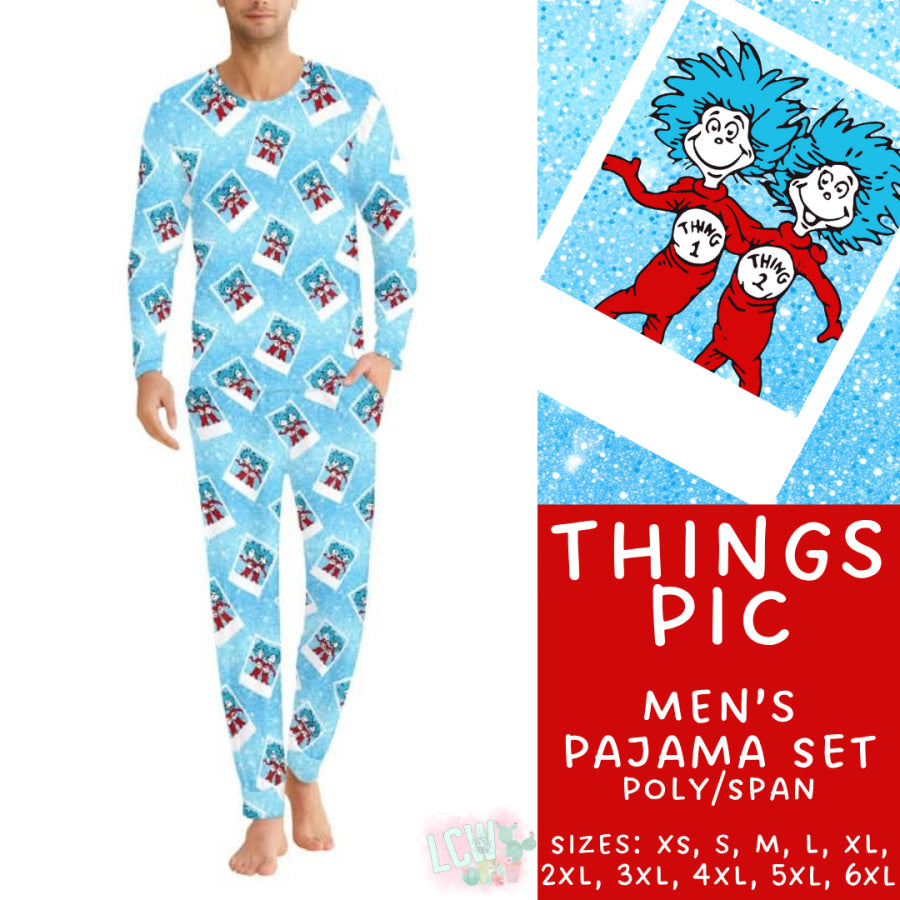 Preorder Custom Family Pyjama Sets - Things Pic - Closes 30 May - ETA late Aug 2025 Pyjamas