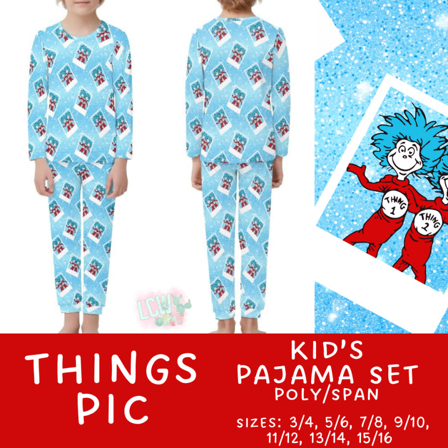 Preorder Custom Family Pyjama Sets - Things Pic - Closes 30 May - ETA late Aug 2025 Pyjamas