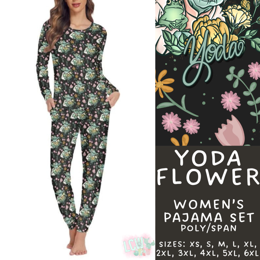 Preorder Custom Family Pyjama Sets - Yoda Flower - Closes 30 May - ETA late Aug 2025 Pyjamas