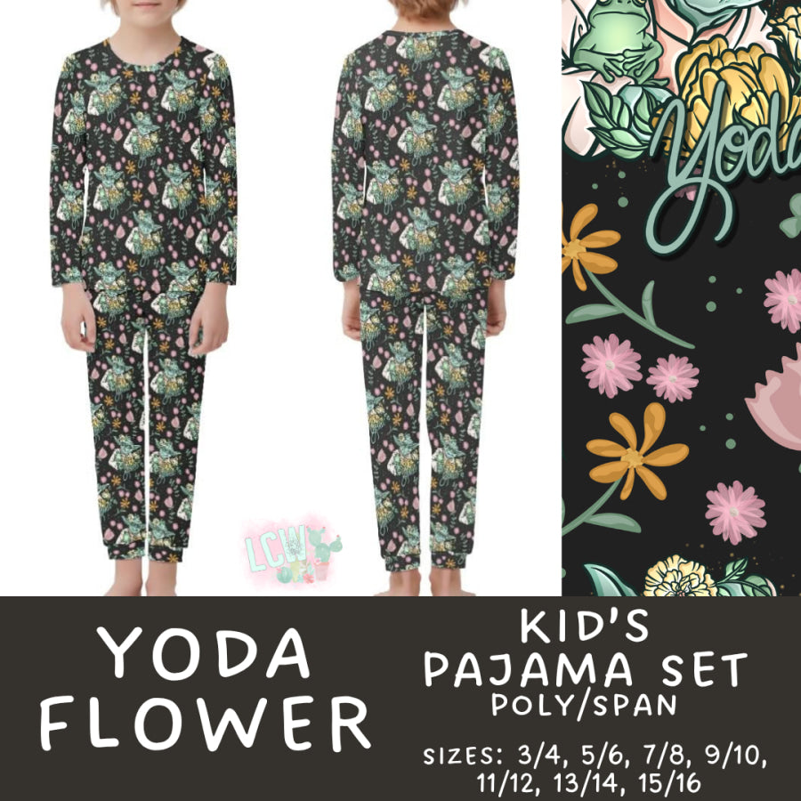Preorder Custom Family Pyjama Sets - Yoda Flower - Closes 30 May - ETA late Aug 2025 Pyjamas