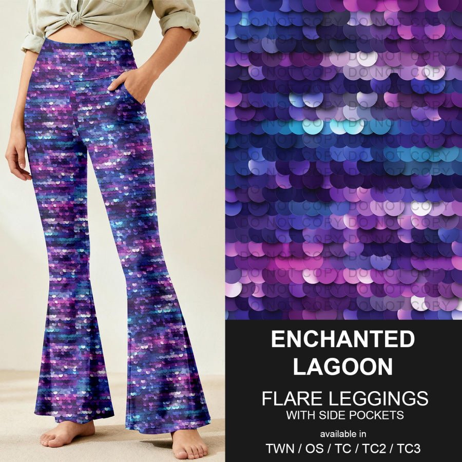 Preorder Custom Flare Leggings - Enchanted Lagoon - Closes 9 Nov - ETA early Feb 2026 Loungewear