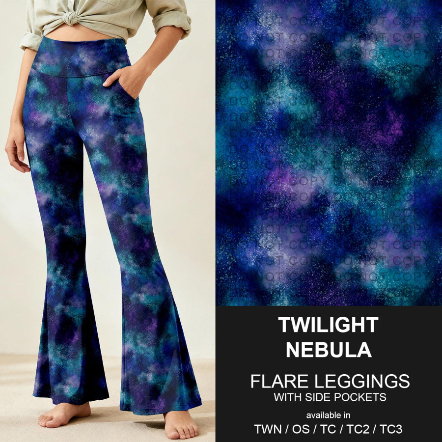 Preorder Custom Flare Leggings - Twilight Nebula - Closes 9 Nov - ETA early Feb 2026 Loungewear
