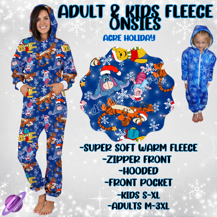 Preorder Custom Fleece Onesie - Acre Holiday - Closes 23 Sep - ETA late Dec 2024 Onesie