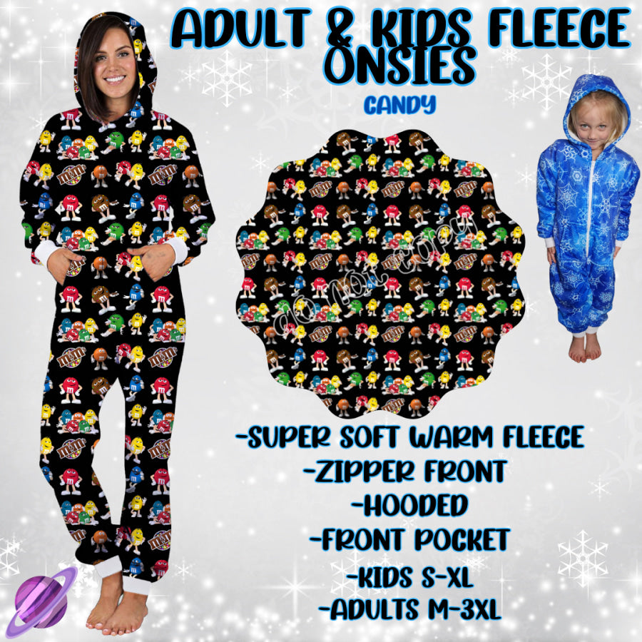 Preorder Custom Fleece Onesie - Candy - Closes 23 Sep - ETA late Dec 2024 Onesie