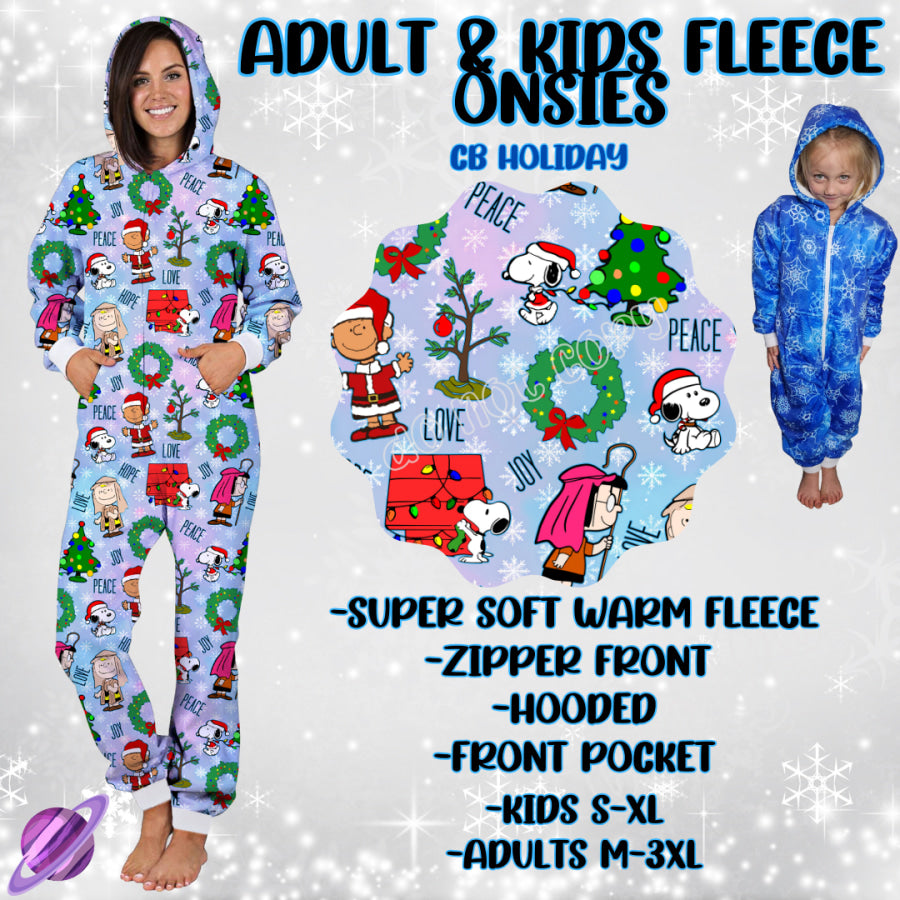 Preorder Custom Fleece Onesie - CB Holiday - Closes 23 Sep - ETA late Dec 2024 Onesie