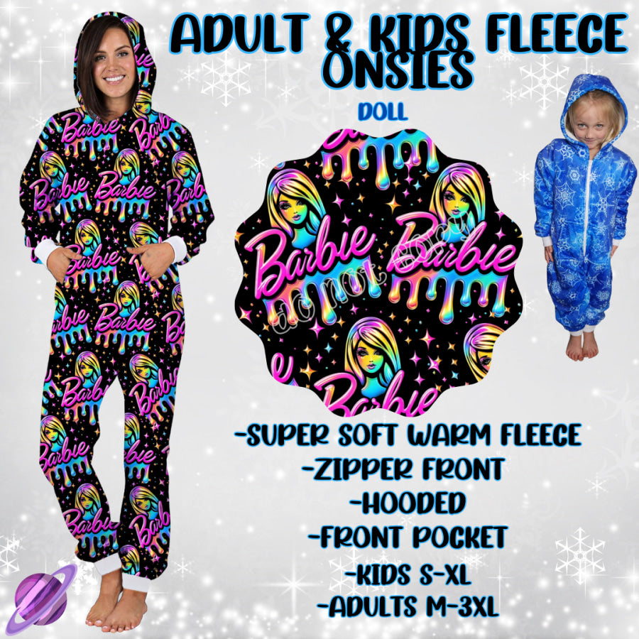 Preorder Custom Fleece Onesie - Doll - Closes 23 Sep - ETA late Dec 2024 Onesie