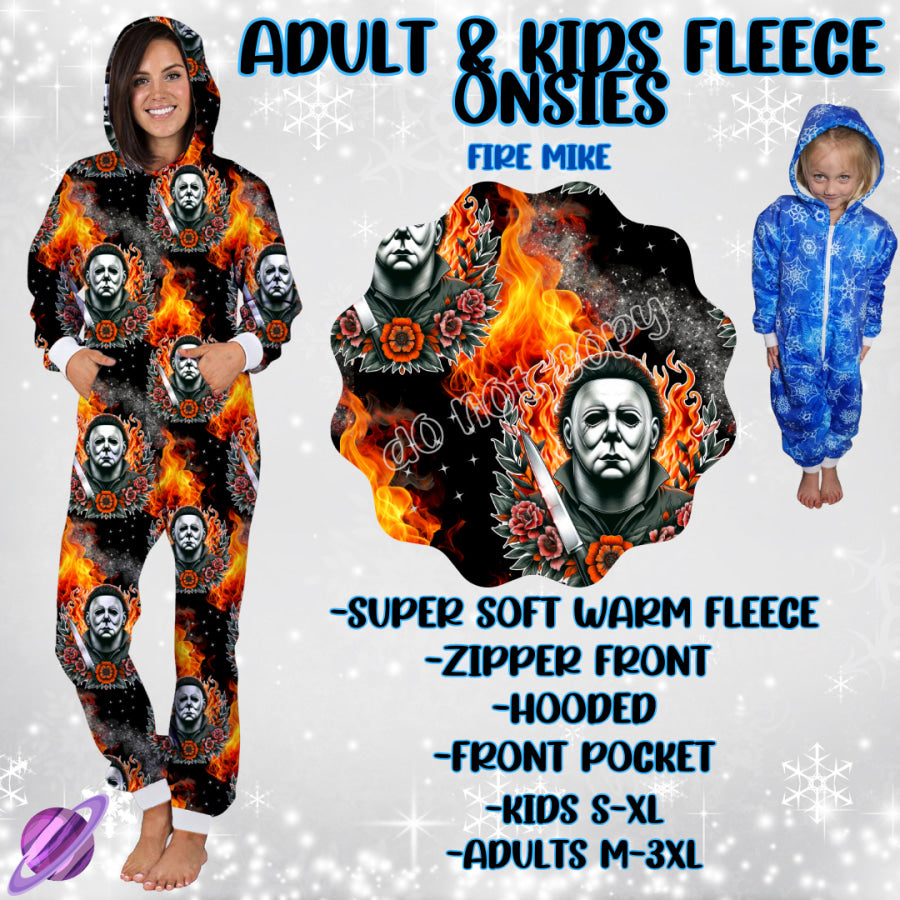 Preorder Custom Fleece Onesie - Fire Mike - Closes 23 Sep - ETA late Dec 2024 Onesie