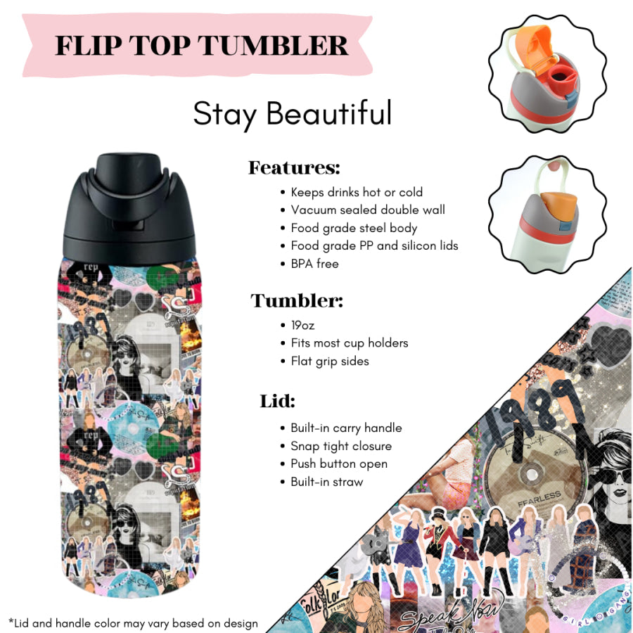 Preorder Custom Flip Top Tumblers - Closes 20 Mar - ETA mid Jul 2025 Tumbler