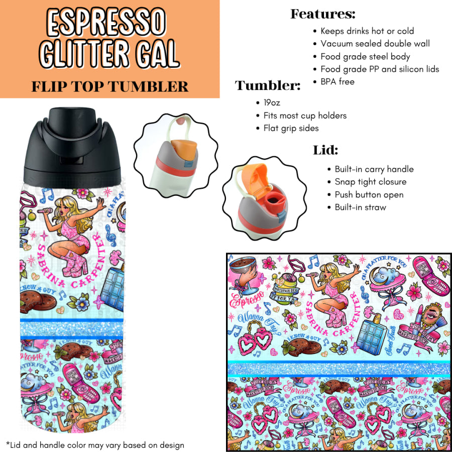 Preorder Custom Flip Top Tumblers - Closes 7 Jul - ETA late Oct 2025 Tumbler