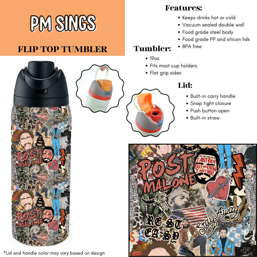Preorder Custom Flip Top Tumblers - Closes 7 Jul - ETA late Oct 2025 Tumbler