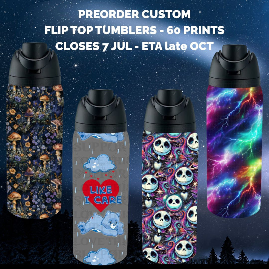 Preorder Custom Flip Top Tumblers - Closes 7 Jul - ETA late Oct 2025 Tumbler