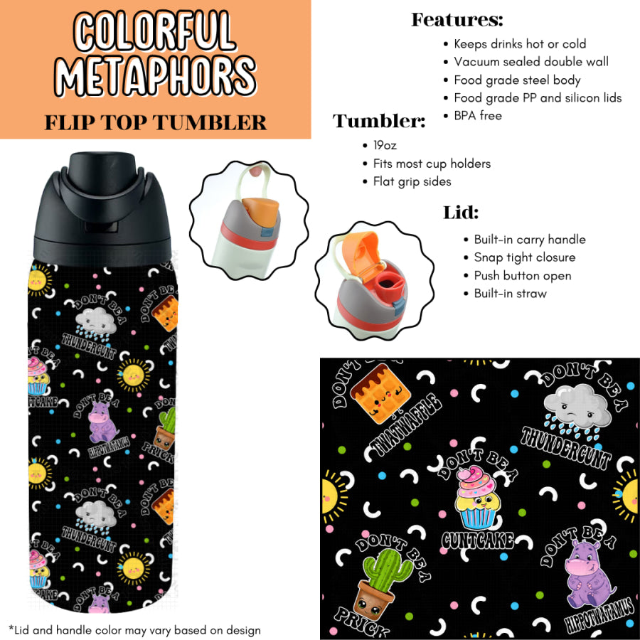 Preorder Custom Flip Top Tumblers - Closes 7 Jul - ETA late Oct 2025 Tumbler