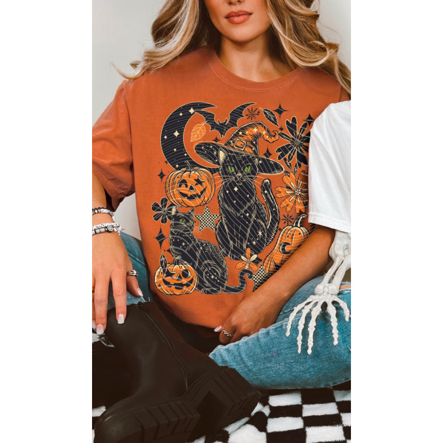 PREORDER Custom Graphic Tops - Black Cat - ETA 3-4 Weeks T Shirts