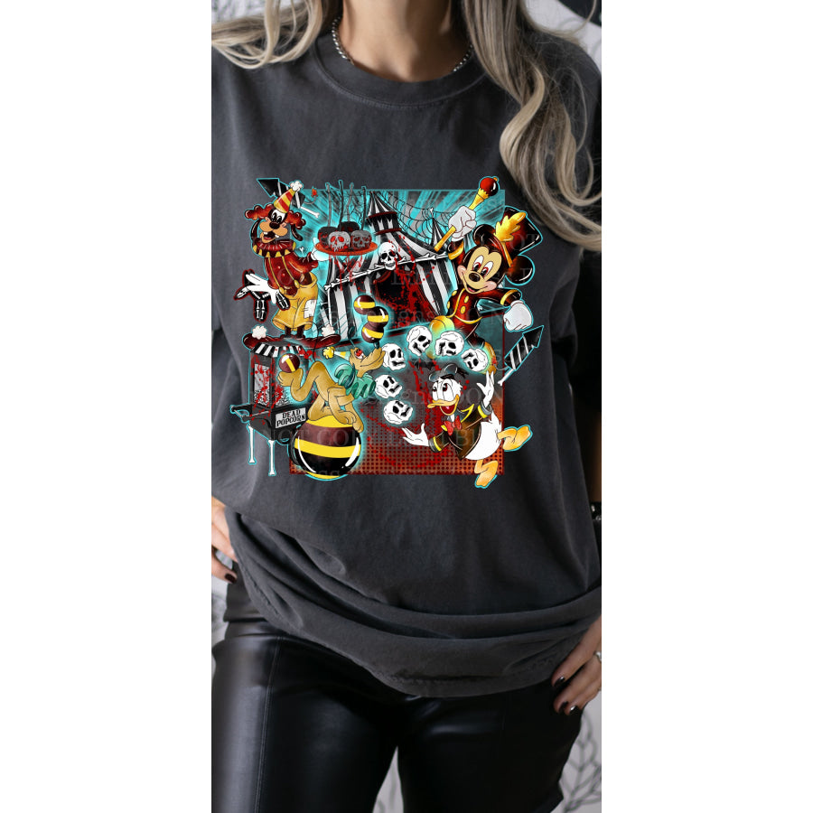 PREORDER Custom Graphic Tops - Creepy Circus 1 - ETA 3-4 Weeks T Shirts