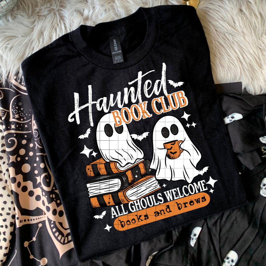 PREORDER Custom Graphic Tops Haunted Books ETA 3 4 Weeks T Shirts