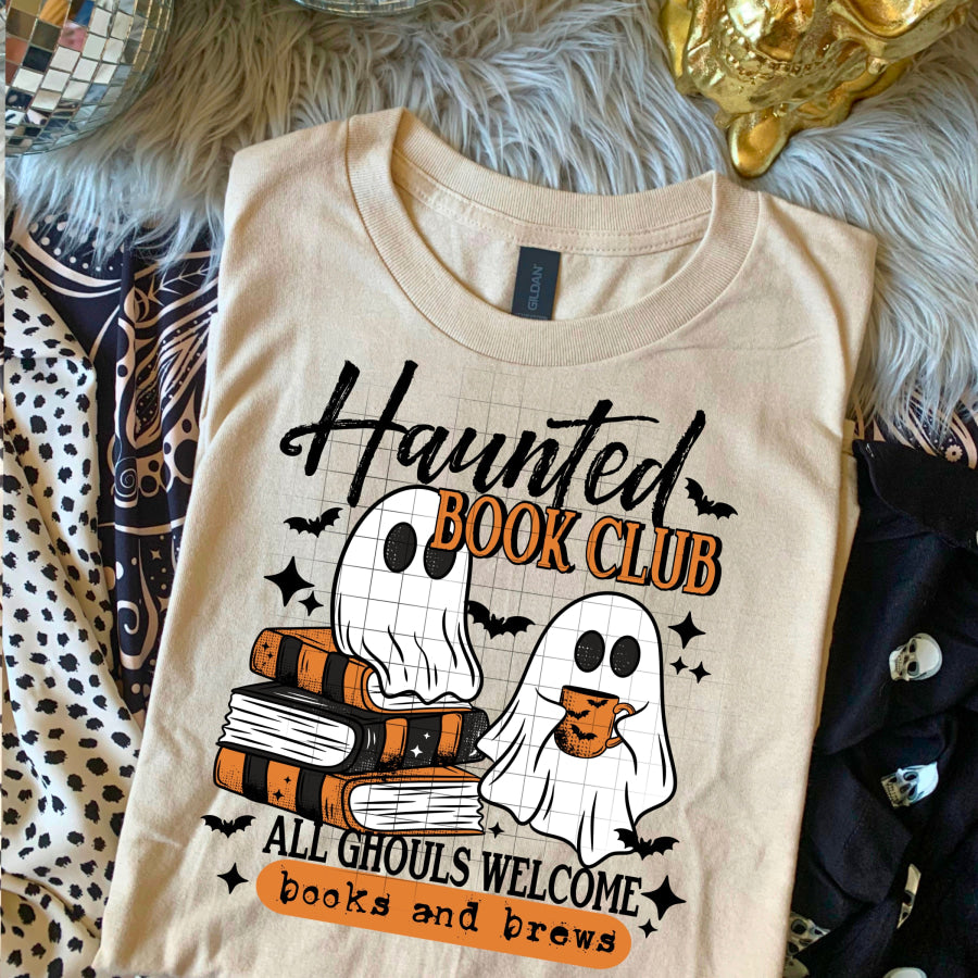 PREORDER Custom Graphic Tops Haunted Books ETA 3 4 Weeks T Shirts