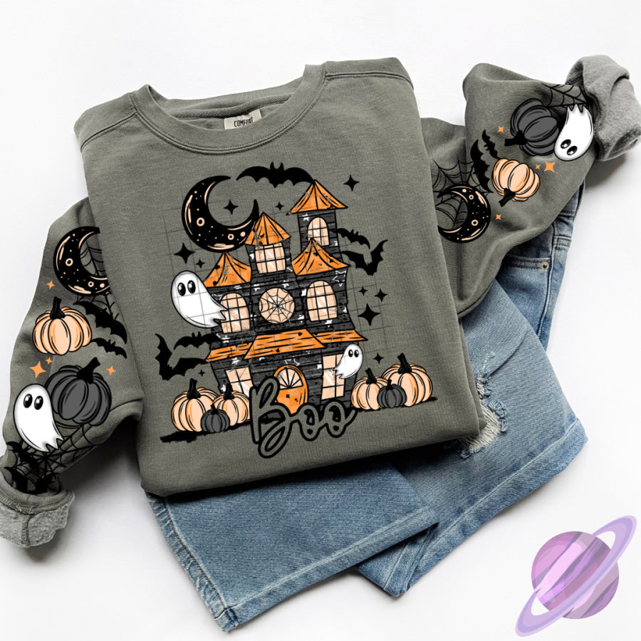 PREORDER Custom Graphic Tops Haunted House ETA 3 4 Weeks T Shirts