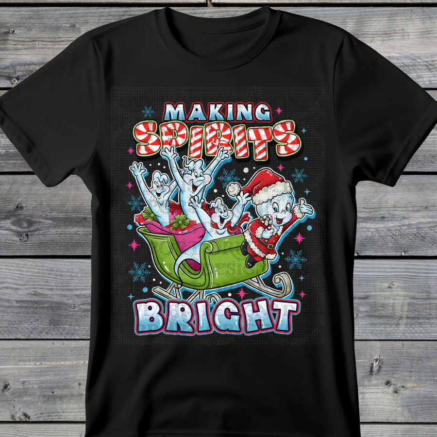 PREORDER Custom Graphic Tops Holiday Spirits 4 week ETA T Shirts