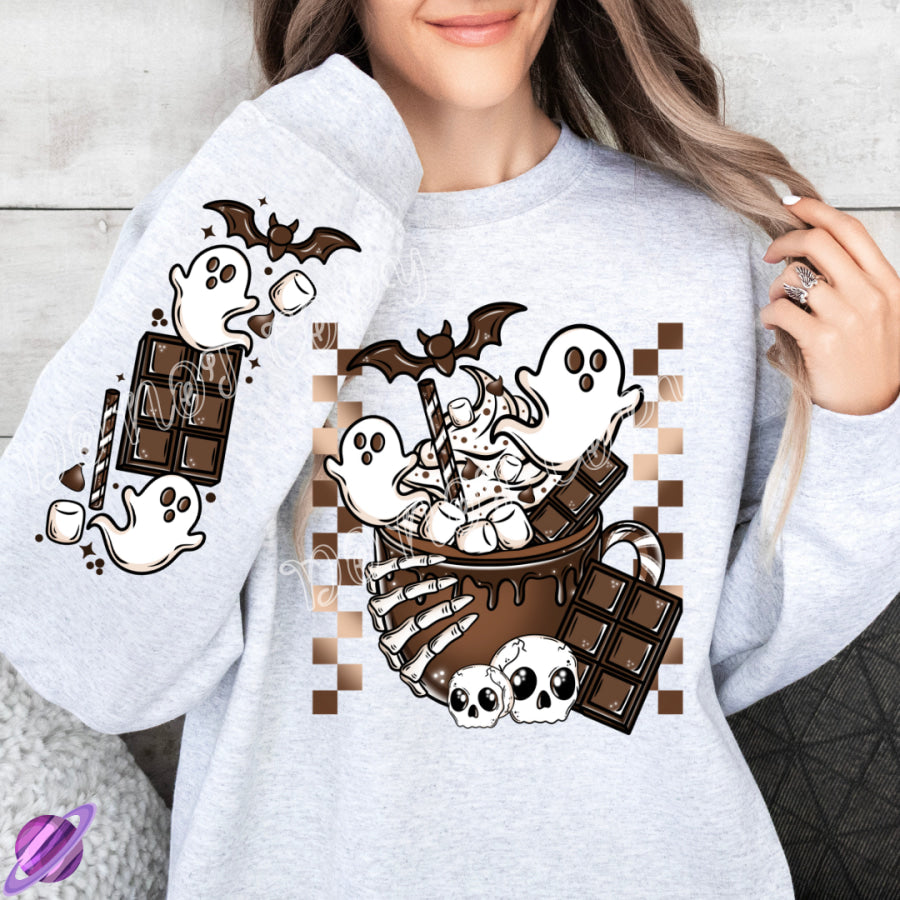 PREORDER Custom Graphic Tops - Hot Cocoa Ghosts - Closes 12 Oct - ETA late Dec 2024 T Shirts