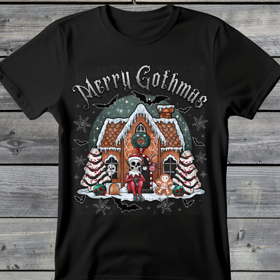 PREORDER Custom Graphic Tops Merry Gothmas 4 week ETA T Shirts