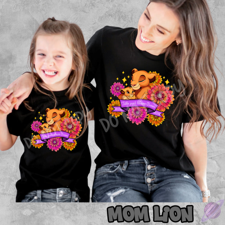 PREORDER Custom Graphic Tops - Mom Lion - Closes 29 Mar - ETA late Jun 2025 T Shirts