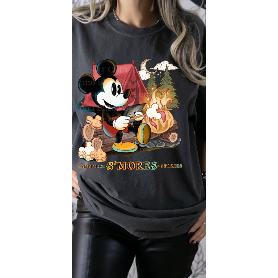 PREORDER Custom Graphic Tops - Mouse Camping 1 - ETA 3-4 Weeks T Shirts