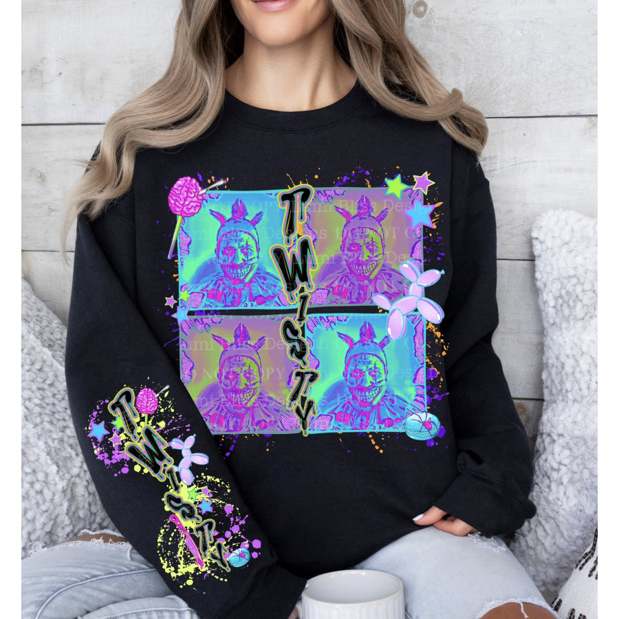 PREORDER Custom Graphic Tops - Twisted Clown 1 - ETA 3-4 Weeks T Shirts