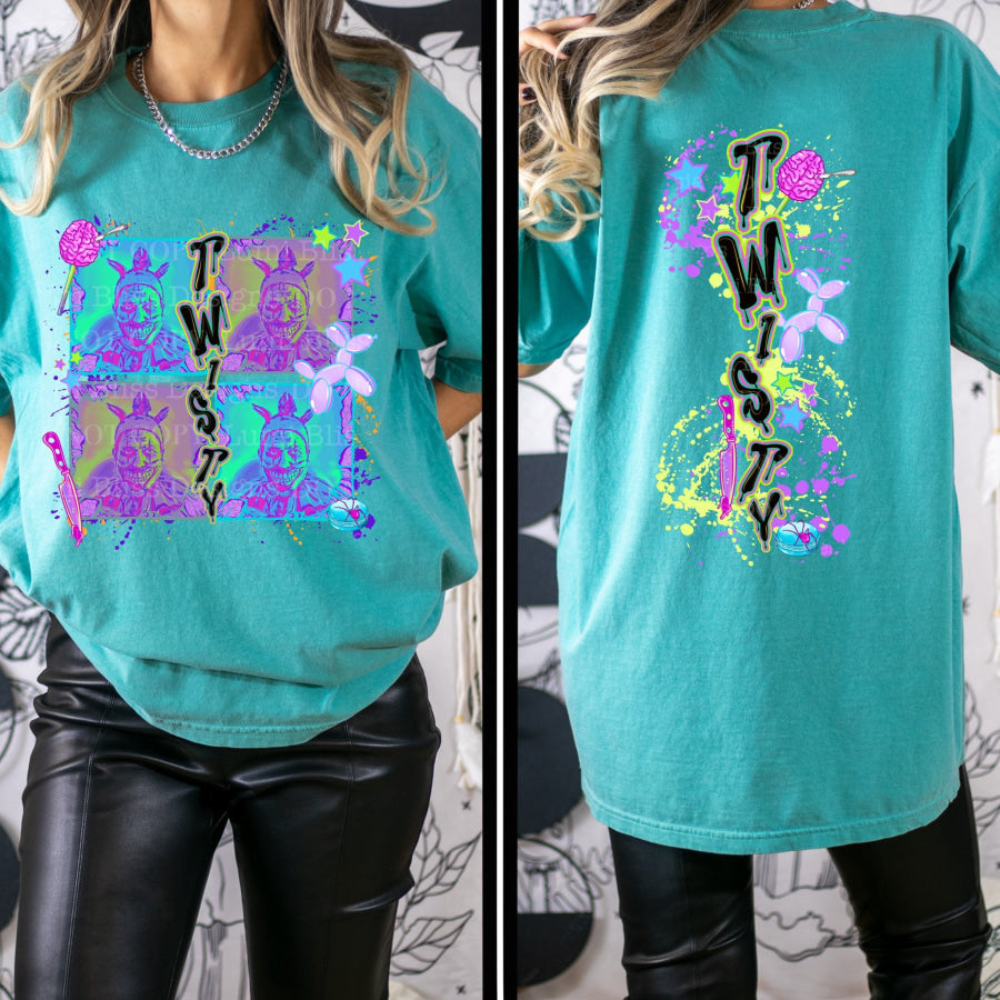 PREORDER Custom Graphic Tops - Twisted Clown 1 - ETA 3-4 Weeks T Shirts