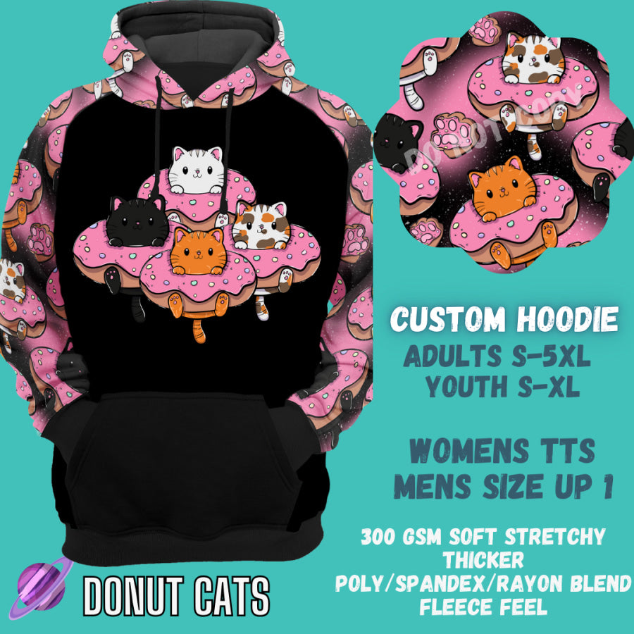 Preorder Custom Hoodie - Donut Cats - Closes 29 Sep - ETA late Dec 2024 Hoodies