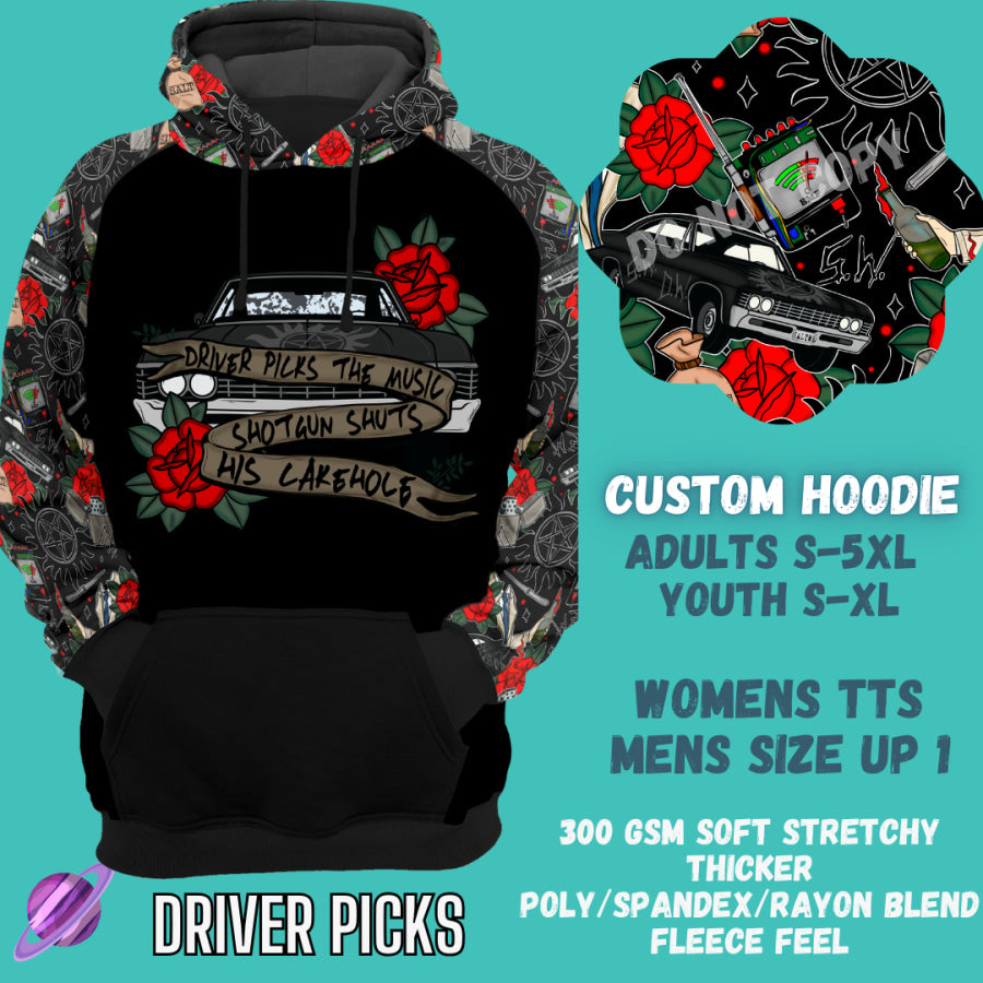 Preorder Custom Hoodie - Driver Picks - Closes 29 Sep - ETA late Dec 2024 Hoodies