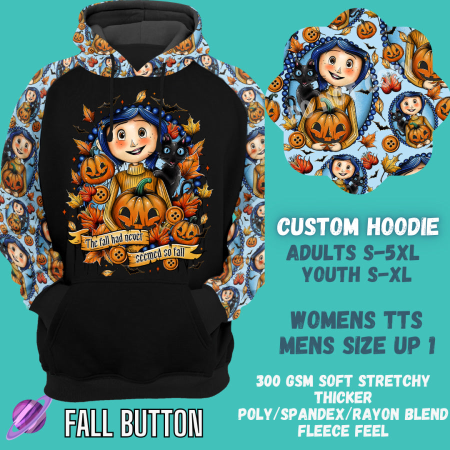 Preorder Custom Hoodie - Fall Button - Closes 29 Sep - ETA late Dec 2024 Hoodies